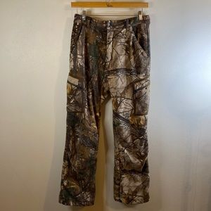 Cabela’s Fleece Real Tree Print Camo Pants Sz 32